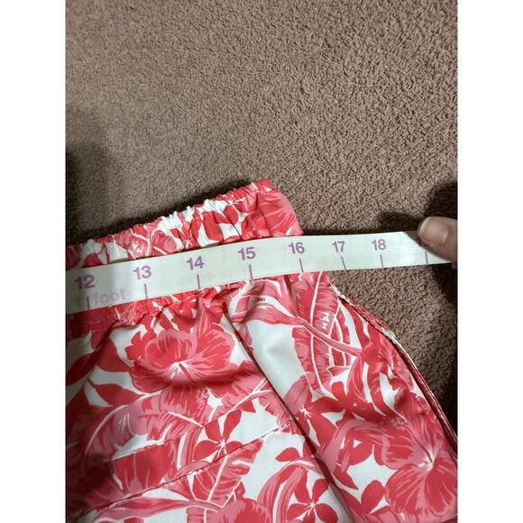 Nautica Men Swim Trucks Swimsuit Size XL Pink Floral Plant Hawaiian 5” Inseam‎ - Picture 3 of 5